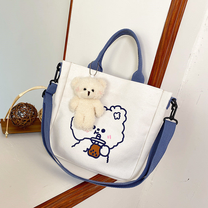 Cute Canvas Female Class Korean Style Shoulder Bags