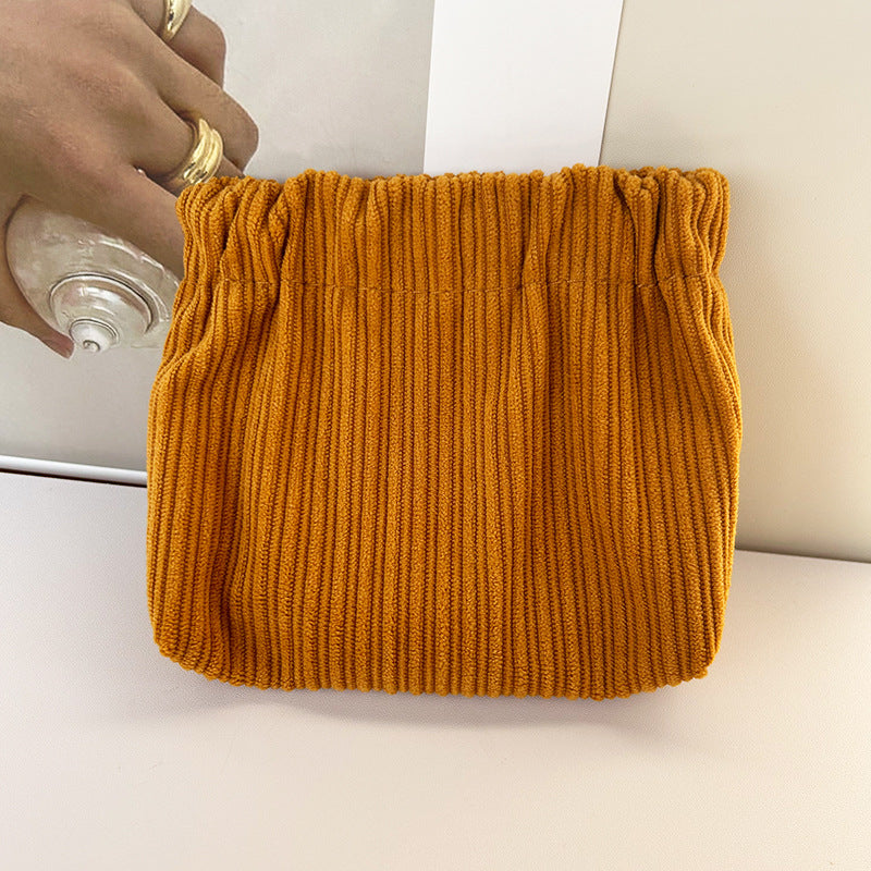 Unique Women's Shrapnel Storage Portable Corduroy Cosmetic Bags