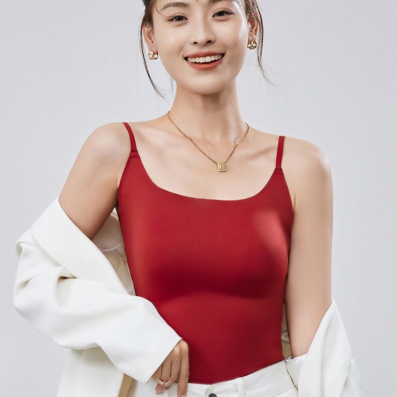 Women's Camisole Summer Seamless Integrated Fixed Cup Bras