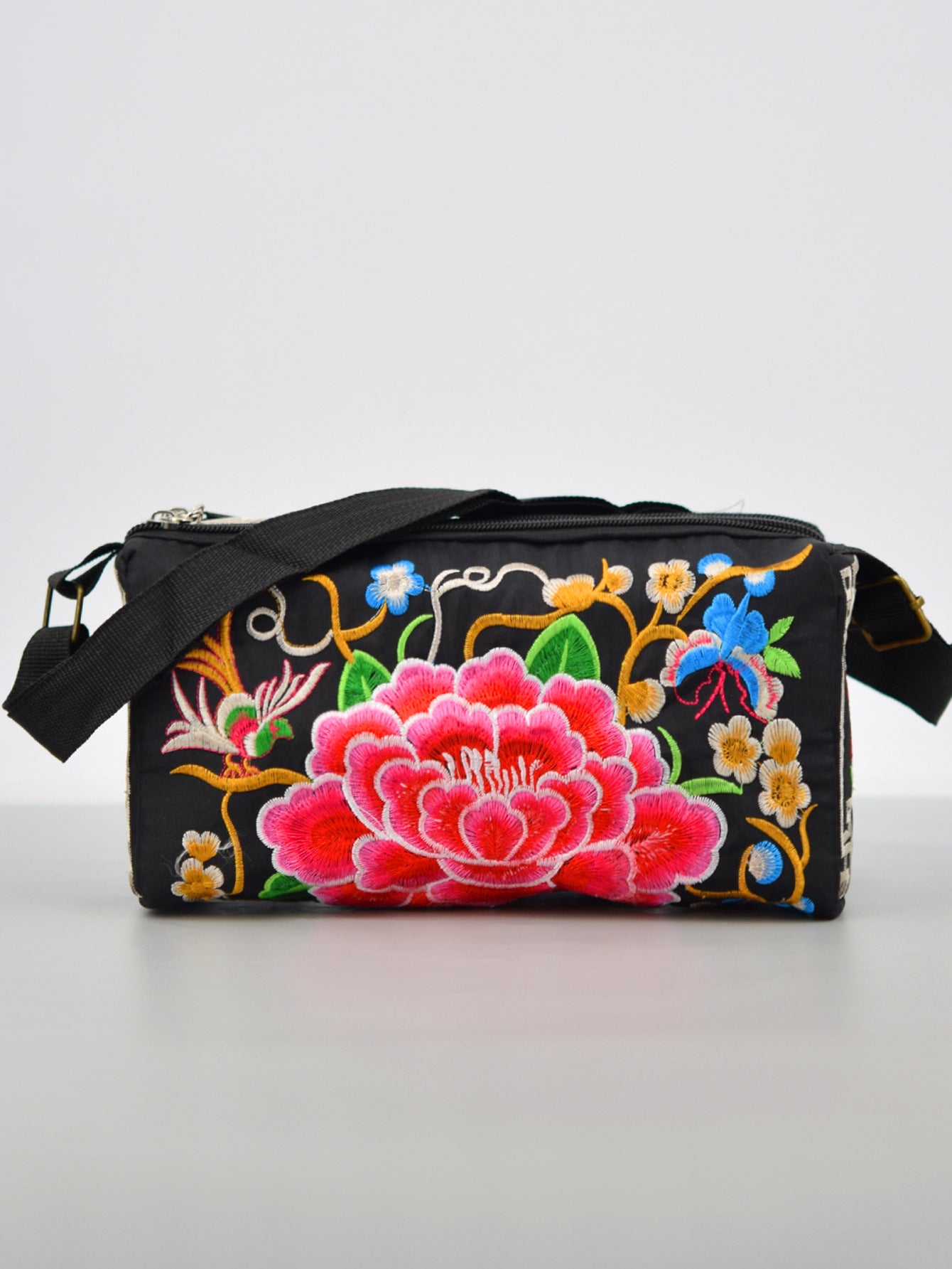 Ethnic Style Canvas Embroidered Retro Han Chinese Crossbody Bags