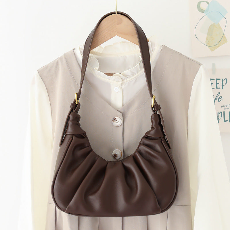 Women's Simple Pleated Cloud Western Leisure Fashion Crossbody Bags