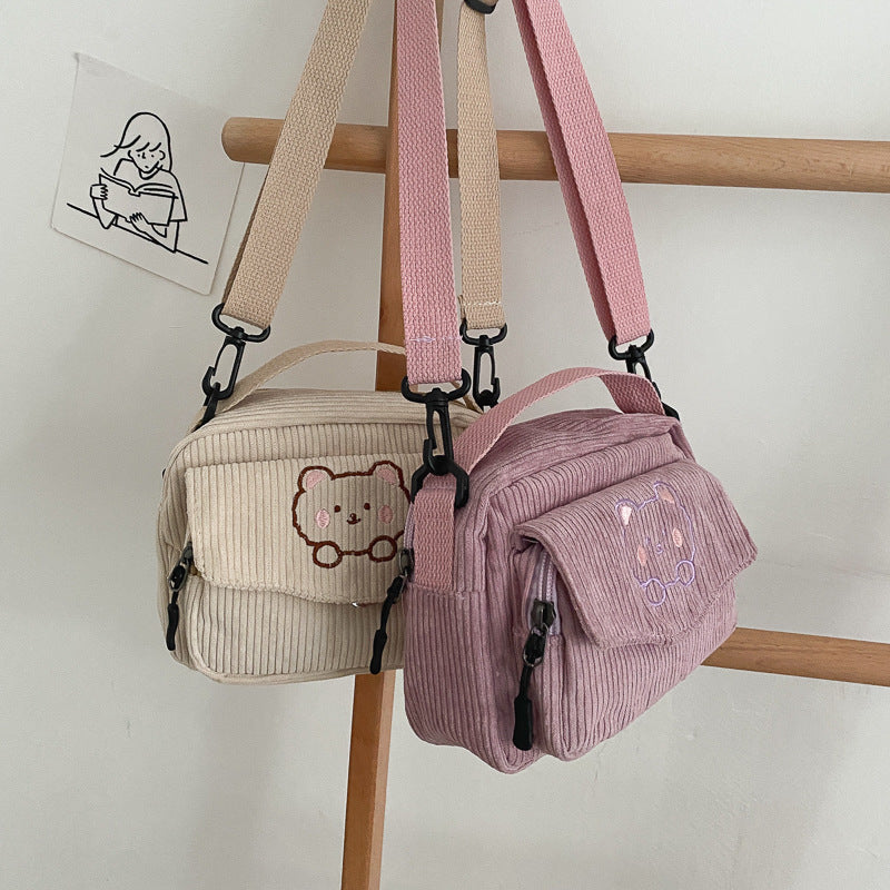 Classic Cute Canvas Korean Style Schoolgirl Crossbody Bags
