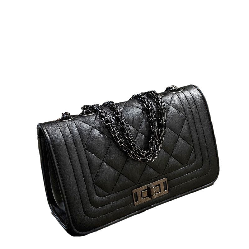 Women's Diamond Pattern Original Chain Texture Korean Style Crossbody Bags