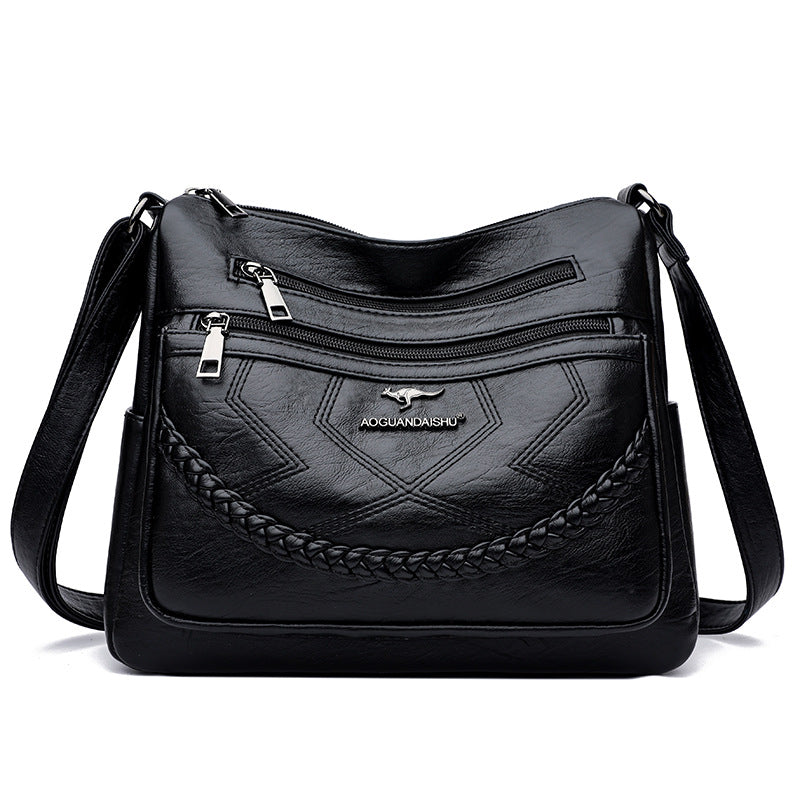 Mom Simple Fashion Soft Leather Lady Crossbody Bags