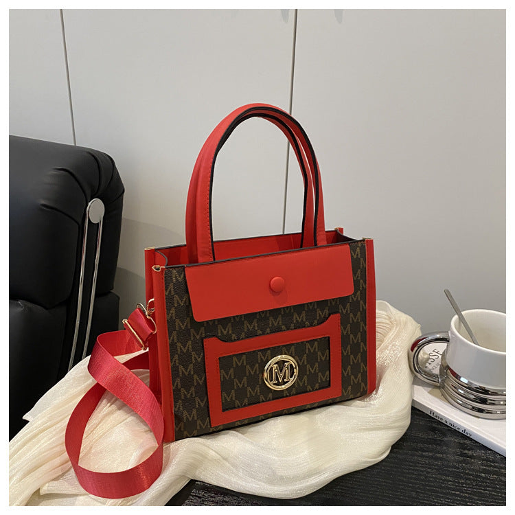 Women's Fashionable Printed Western Style Large Capacity Textured Women's Shoulder Bag