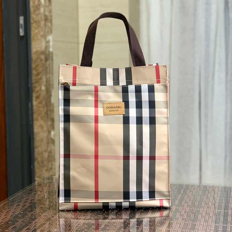 Korean Style Waterproof Lunch Box Commuter Make-up File Handbags