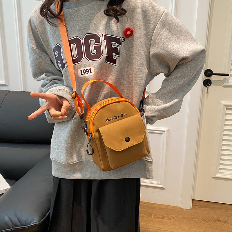 Contrast Color Nylon Large Capacity Street Bags