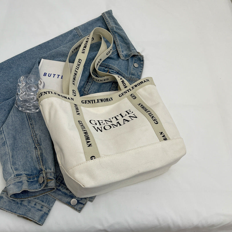 Creative Women's Letter Canvas High-grade Hand Shoulder Bags