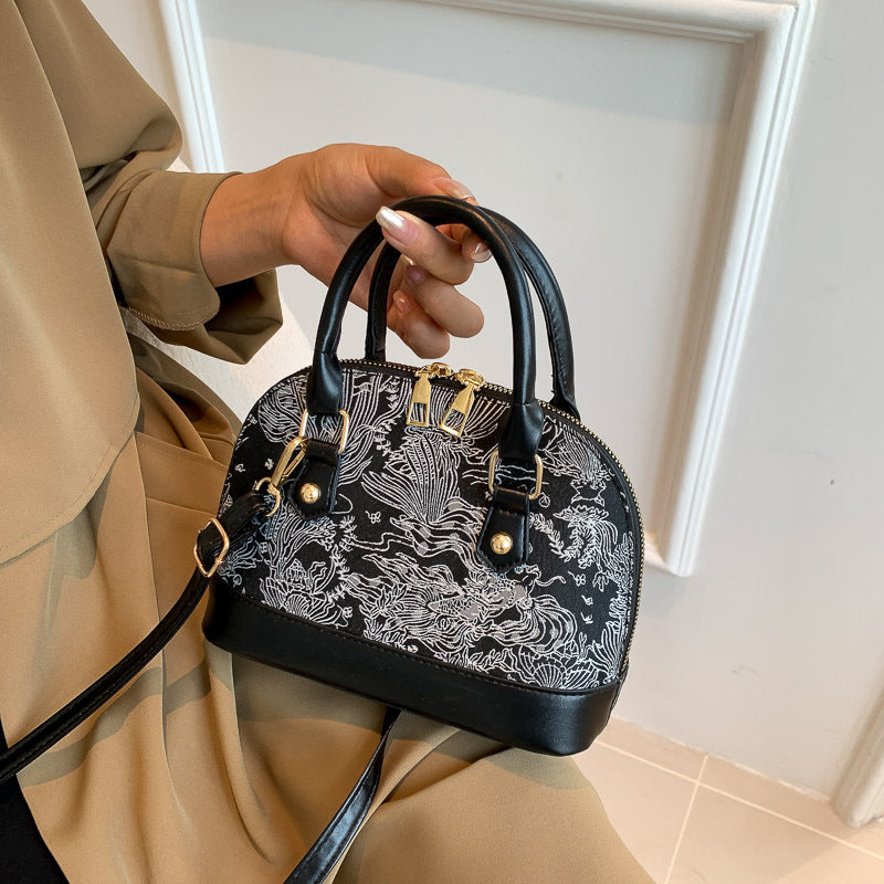 Women's Fashion Pattern Stitching Summer Simple Portable Crossbody Bags