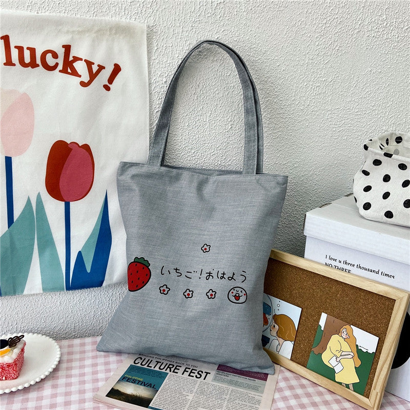 Canvas Printed Simple Fashion Packaging Book Handbags