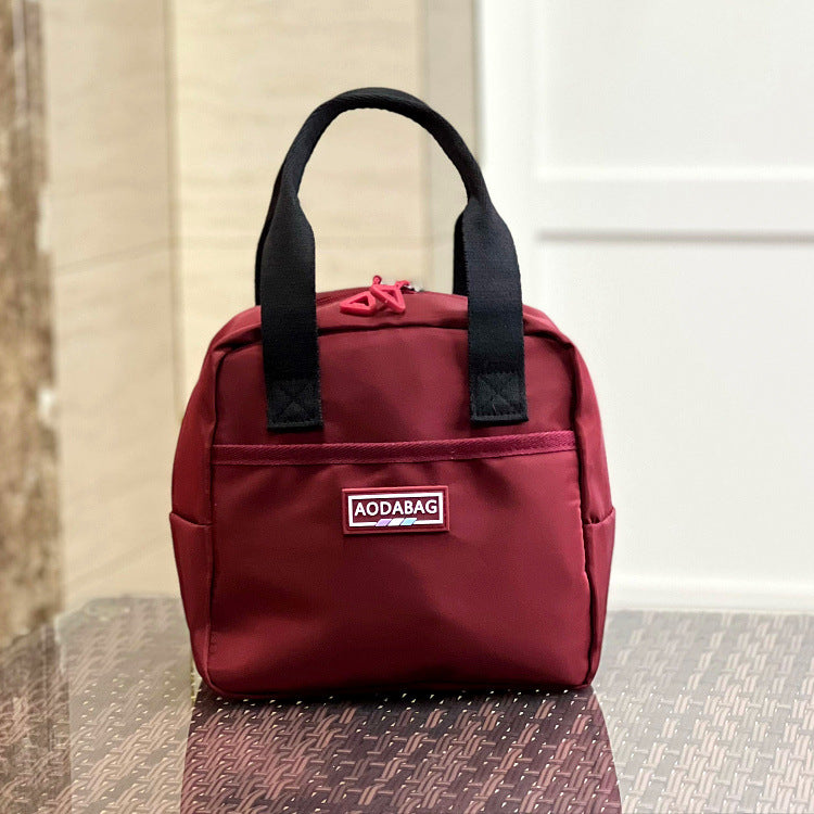 Women's Contrast Color Waterproof Lunch Box Mummy Handbags