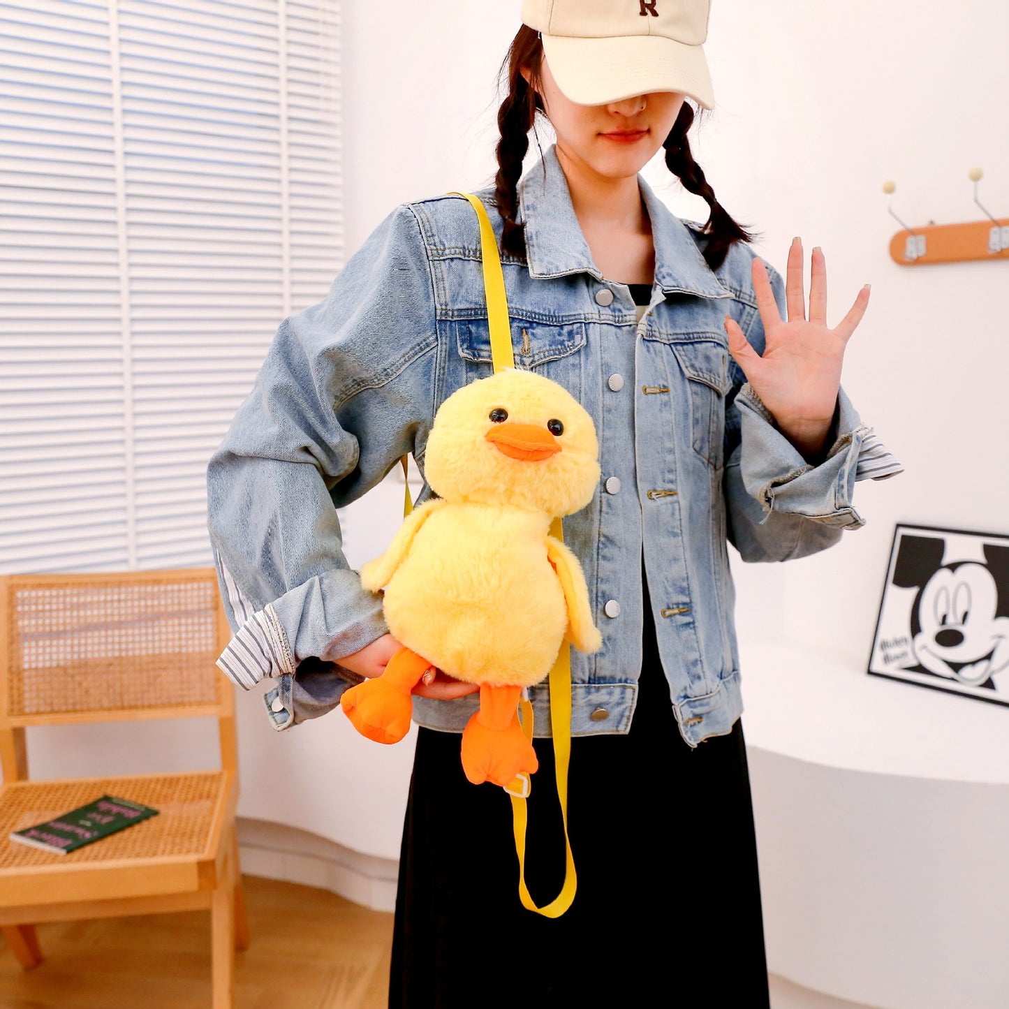 Yellow Duck Plush Cute Korean Style Backpacks