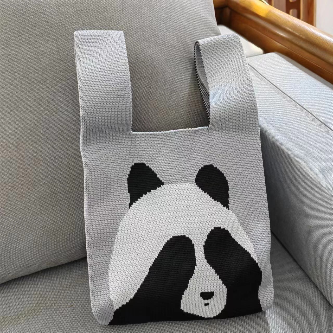 Knitted Large Capacity Totes One Woolen Yarn Bags