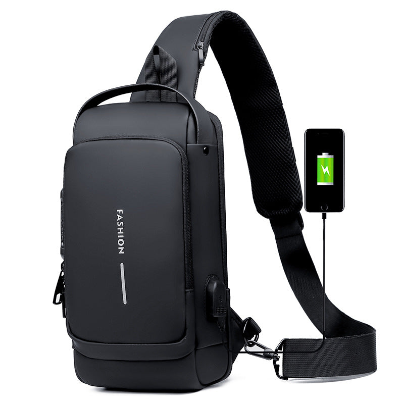 Men's Password Motorcycle Street Trendy Cycling Men's Chest Bags
