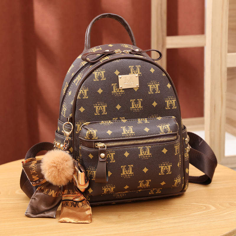 Women's Korean Fashion Printing Large Capacity Trendy Backpacks