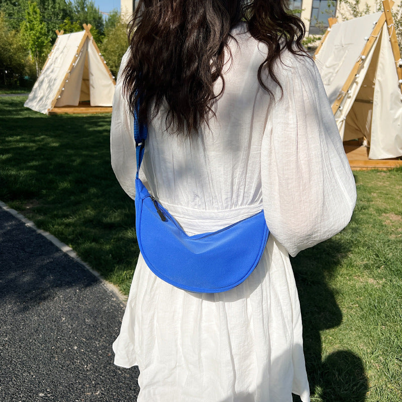 Women's Nylon Trendy Dumpling Lightweight Style Crossbody Bags