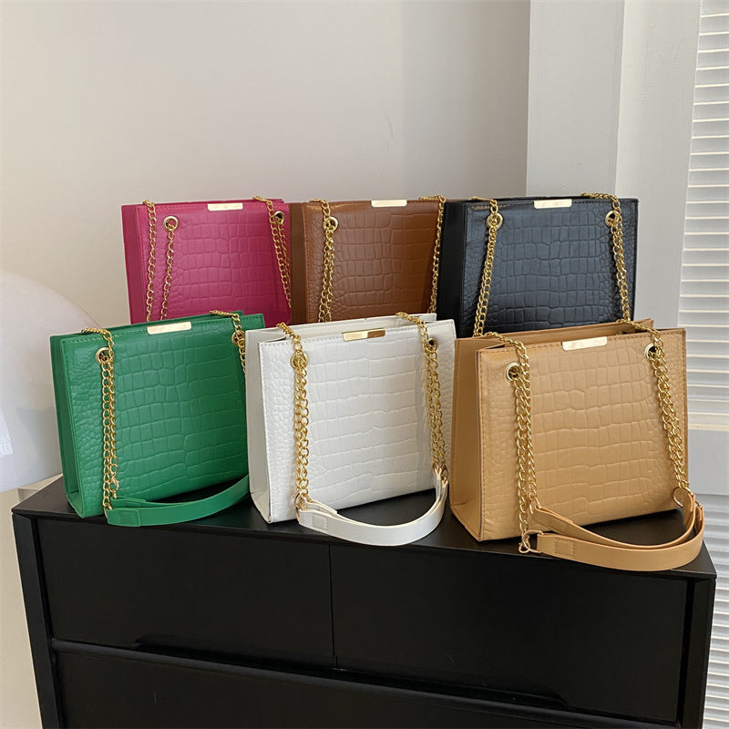 Fashion Commuter Chain Underarm Early Autumn Textured Shoulder Bags