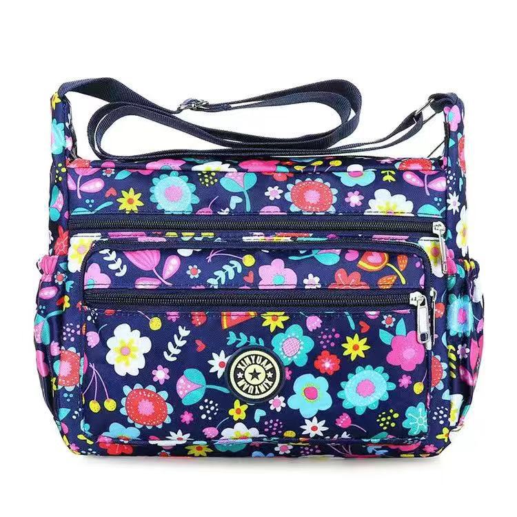 Women's Oxford Stall Large Capacity Leisure Flower Crossbody Bags