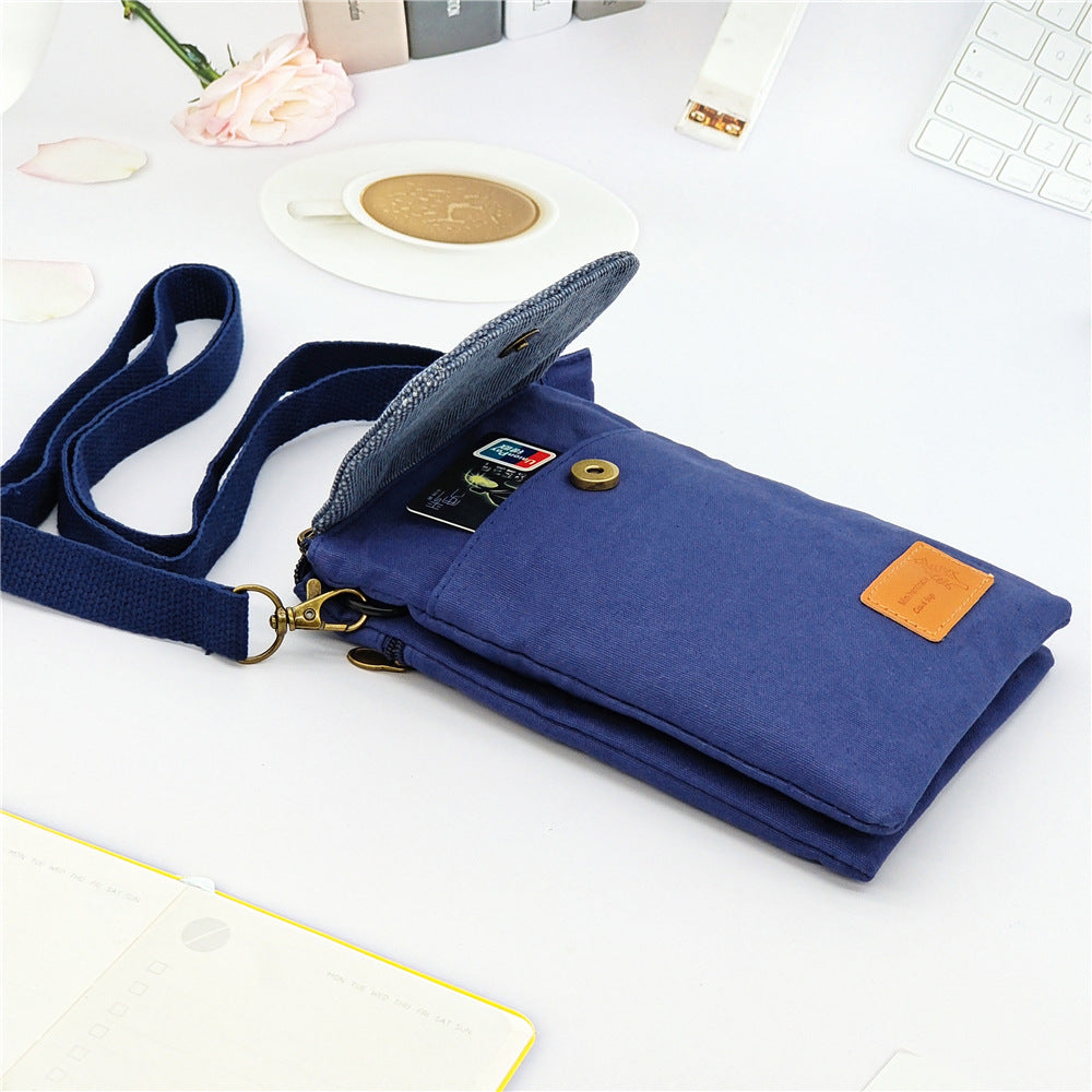 Women's Solid Color Canvas Simple Quality Crossbody Bags