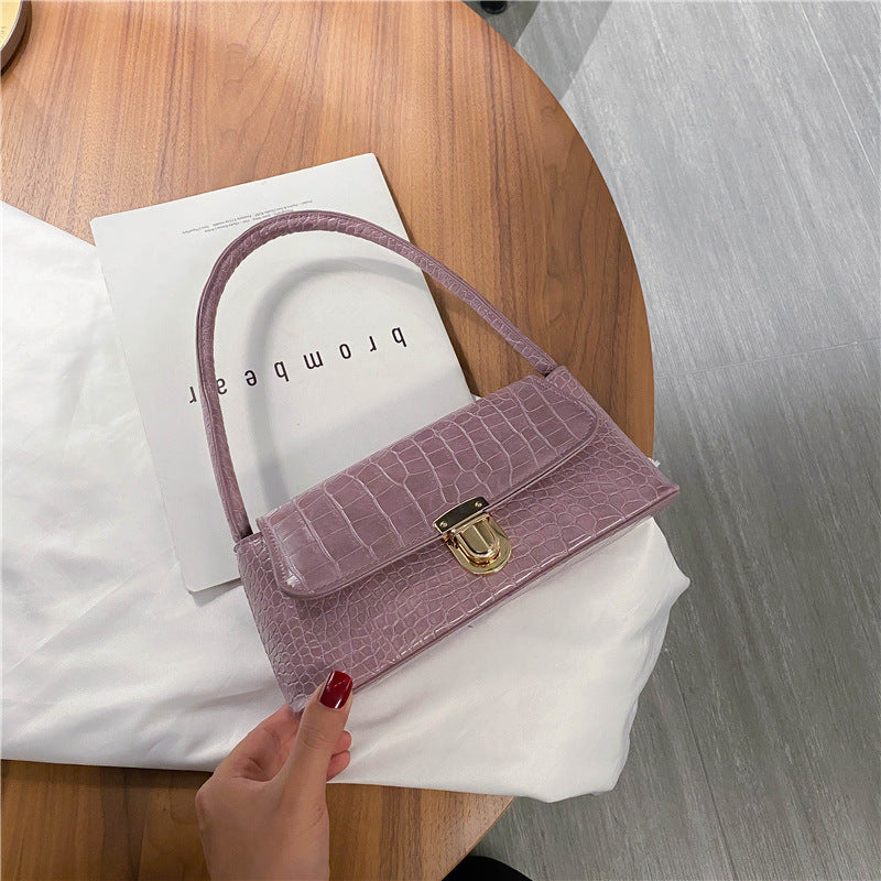 Women's Trendy Korean Style Stone Pattern Portable Shoulder Bags