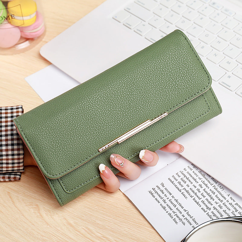 Women's Lychee Pattern Korean Fashion Elegant Ladies Wallets