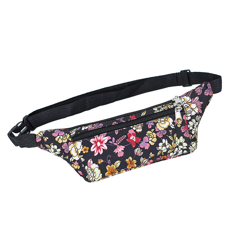 Women's Printed Running Invisible Body Money Collection Men's Waist Packs
