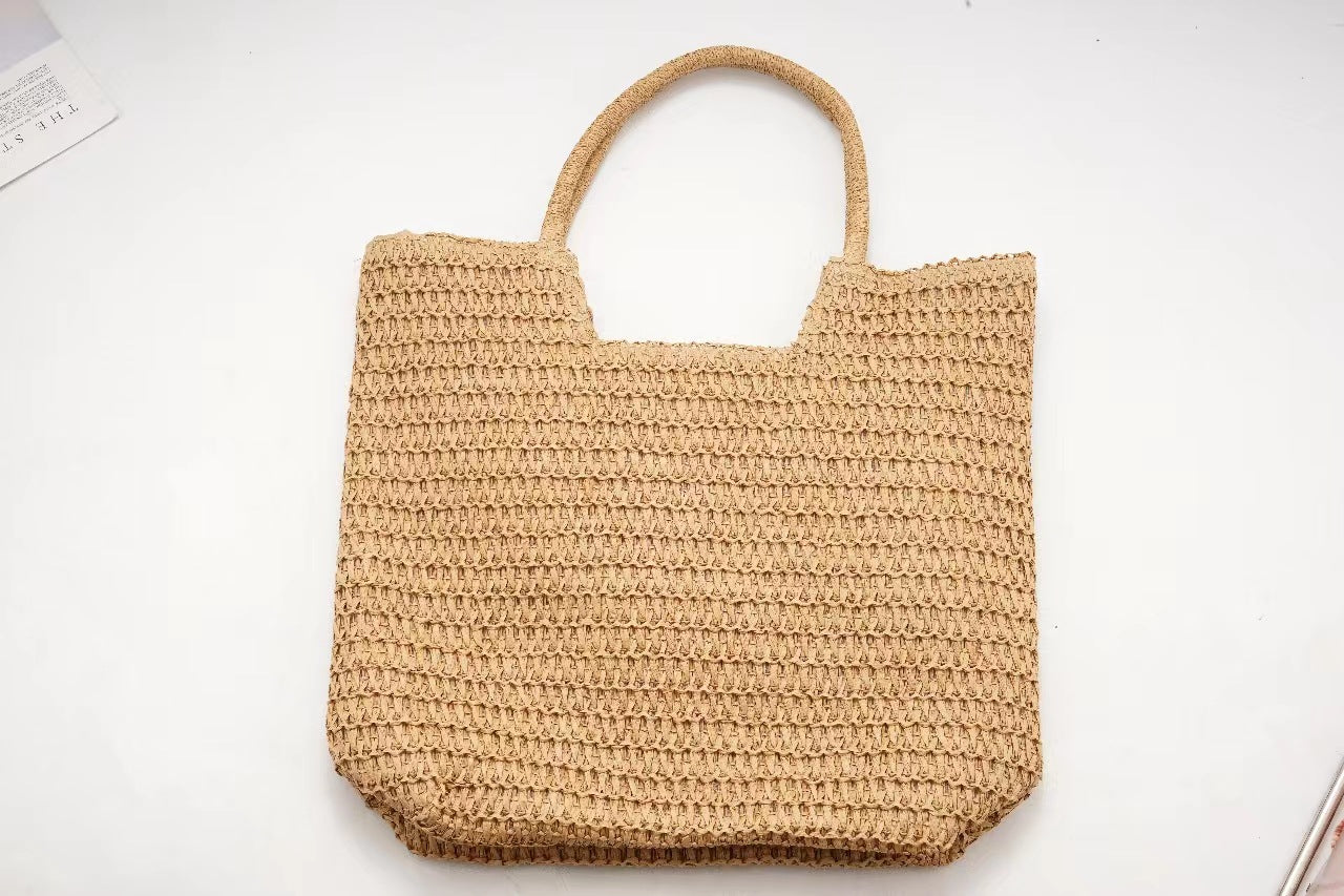 Summer Vacation Style Woven Large Capacity Handbags