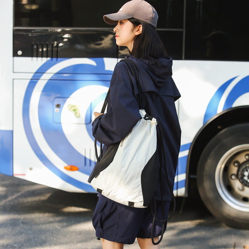 Lightweight Idle Style Drawstring Fashion Solid Travel Bags