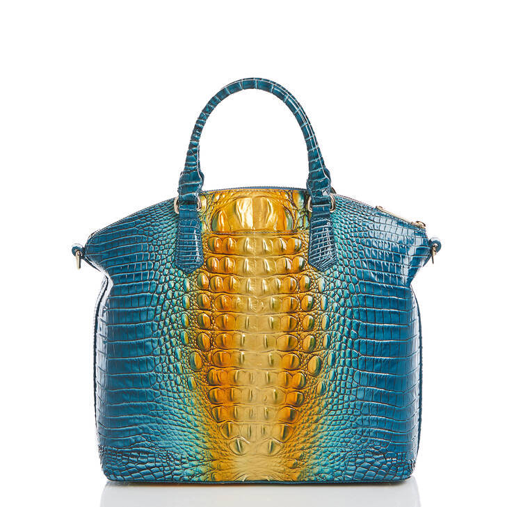 Women's Portable Retro Crocodile Pattern Brahmin Crossbody Bags