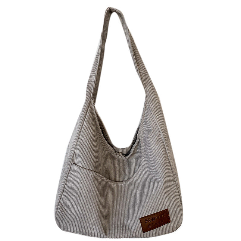 Women's Corduroy Cloth For College Large Capacity Shoulder Bags