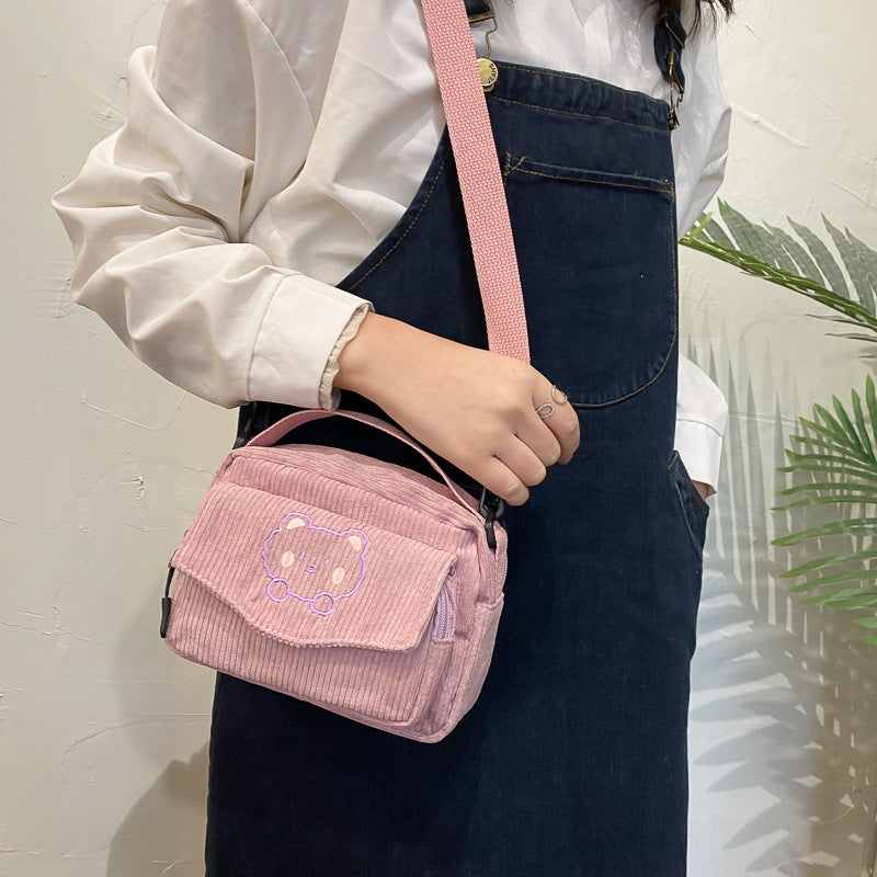 Classic Cute Canvas Korean Style Schoolgirl Crossbody Bags