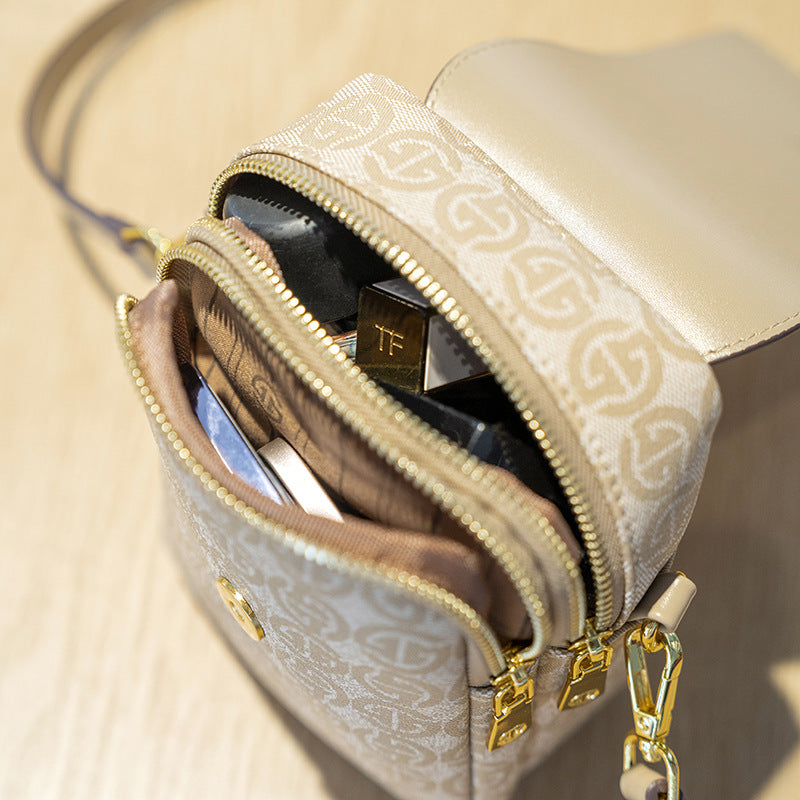 Women's Summer Light Luxury Double Partition Large Crossbody Bags