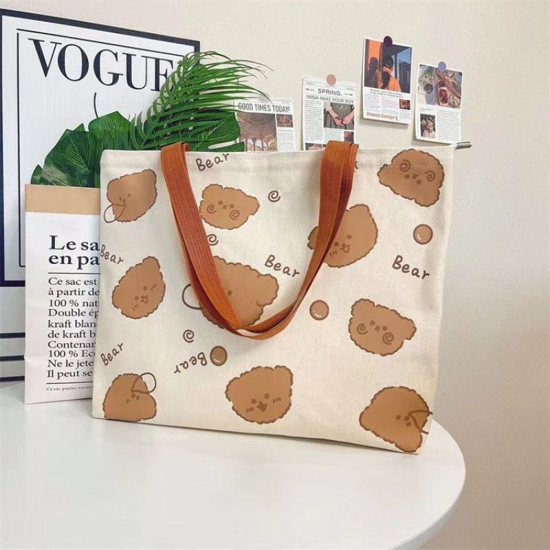 Women's Large Capacity Canvas Minnie Portable Fashion Shoulder Bags