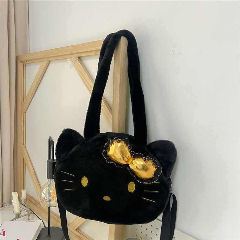 Cat Plush Female Cute Cartoon Underarm Shoulder Bags