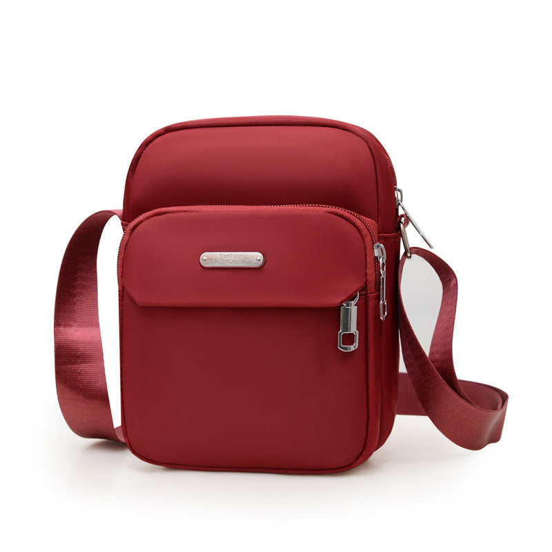 Women's Solid Color Multilayer Fashion Waterproof Multifunctional Shoulder Bags