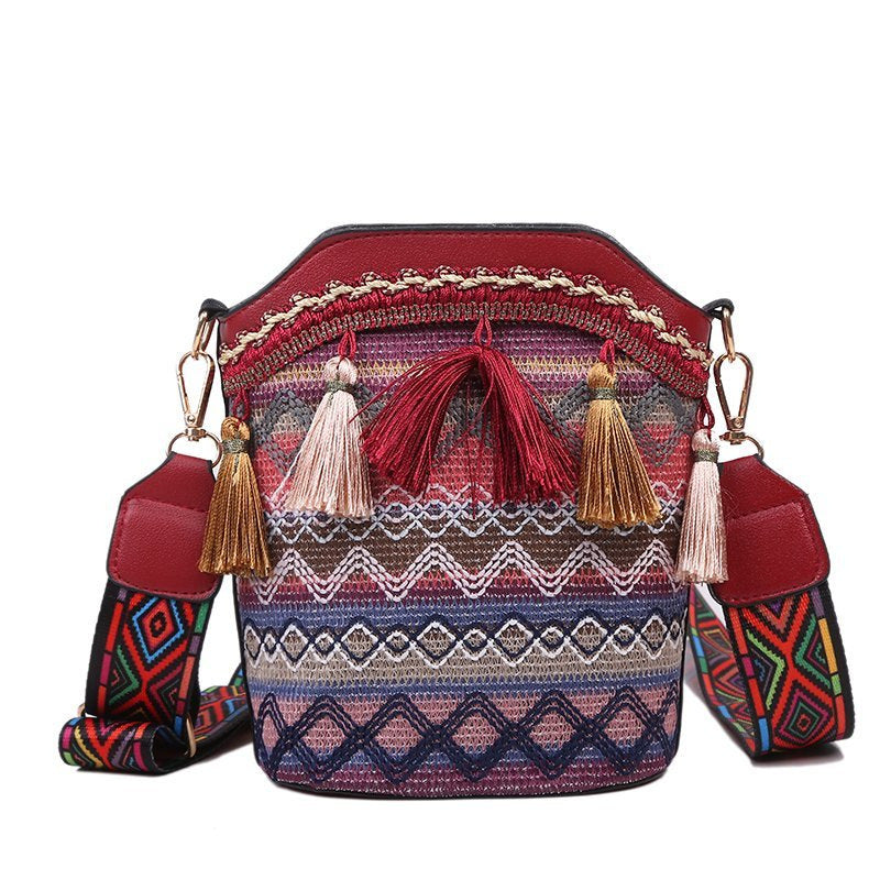 Women's Fashion Korean Ethnic Style Embroidered Shoulder Bags