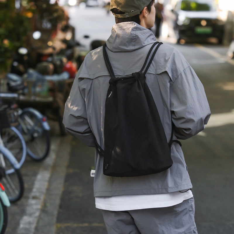 Lightweight Idle Style Drawstring Fashion Solid Travel Bags