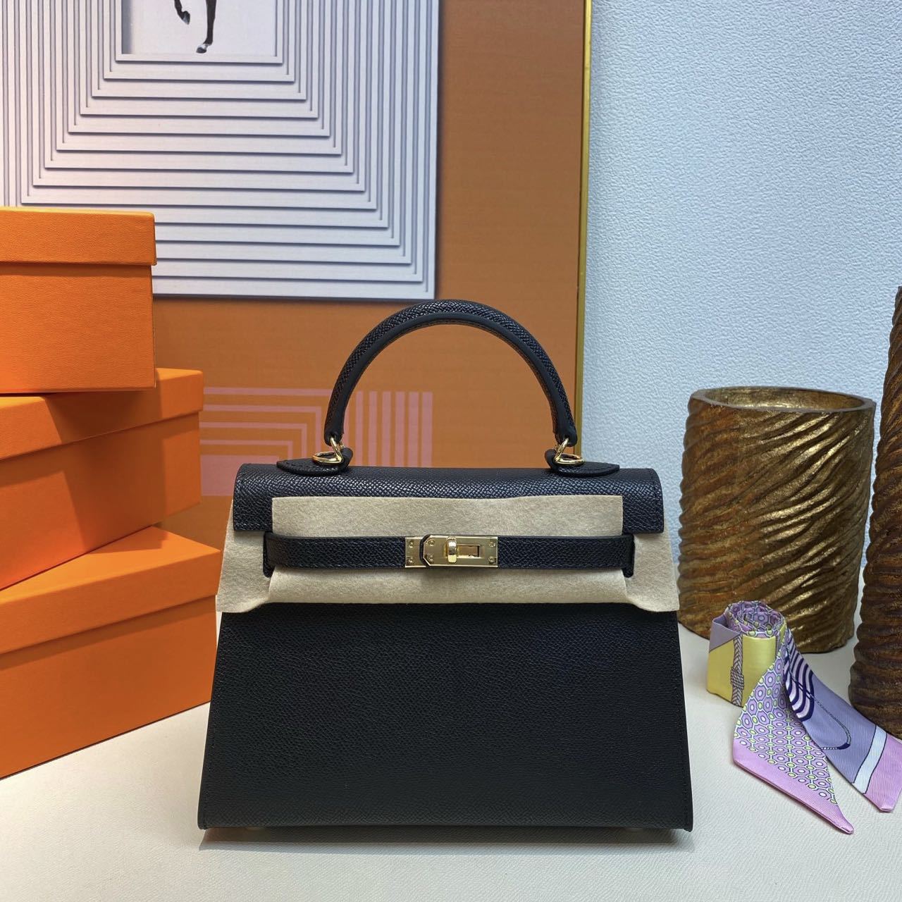 Women's Genuine Leather Second Generation Kelly Palm Crossbody Bags