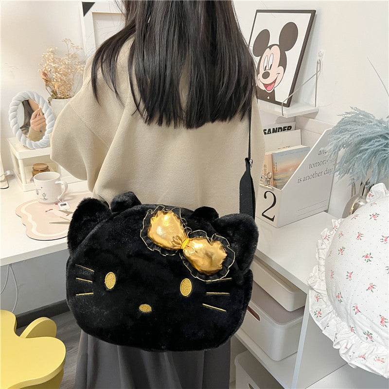 Cat Plush Female Cute Cartoon Underarm Shoulder Bags
