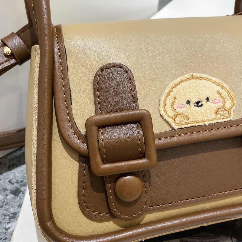 Contrast Color Minimalist Stylish Textured Retro Shoulder Bags