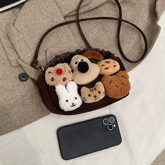 Women's Cute Fashion Doll Commuter Trendy Shoulder Bags