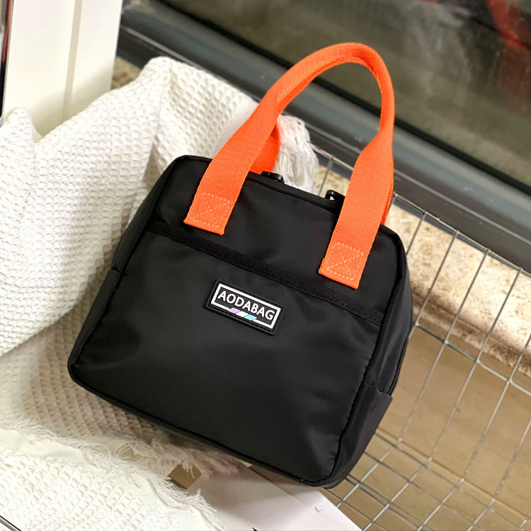 Women's Contrast Color Waterproof Lunch Box Mummy Handbags