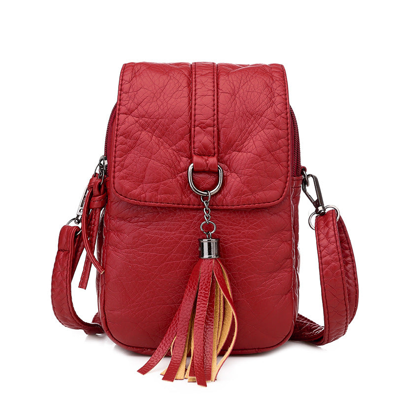 Women's Retro Soft Leather Textured Fashion Large Shoulder Bags