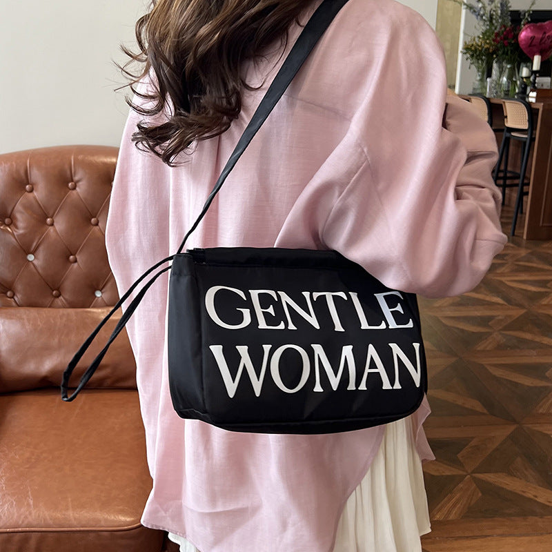 Thailand Drawstring Dumpling Printing Letter Underarm Bags