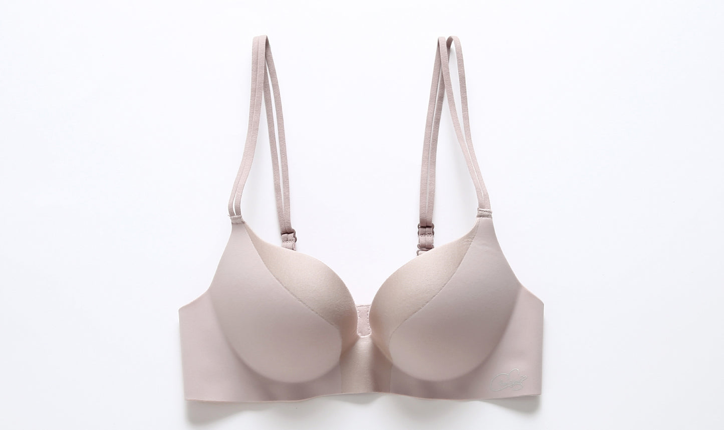 Women's One-piece Seamless Wireless Glossy Underwear Push-up Everyday Bras