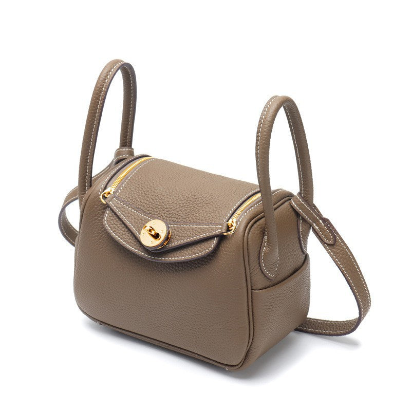 Layer Cowhide Lychee Pattern Lindy Doctor Genuine Shoulder Bags