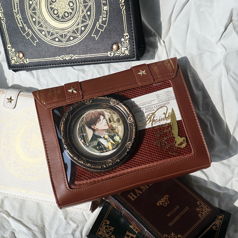 Magic Book Cartoon Bar Lady Retro Crossbody Bags