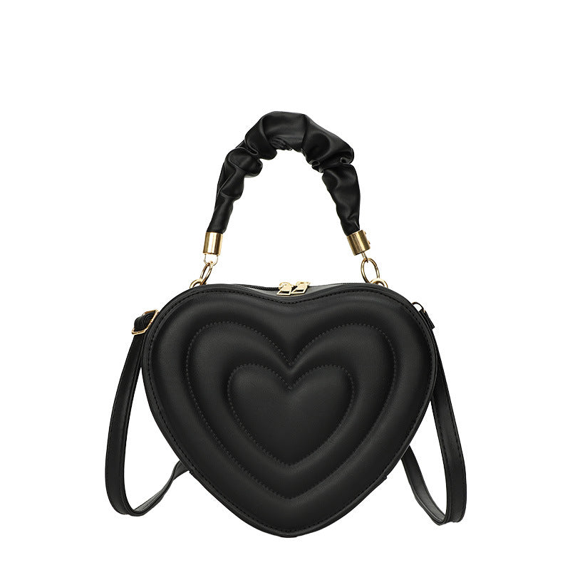 Women's Retro Summer Fashion Texture Heart Shoulder Bags