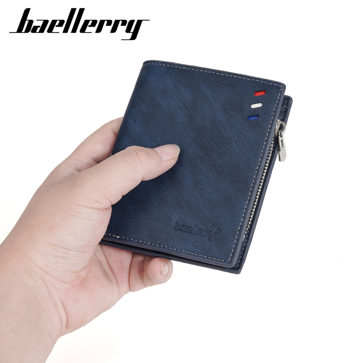 Men's Short Business Multiple Slots Zipper Horizontal Men's Wallet