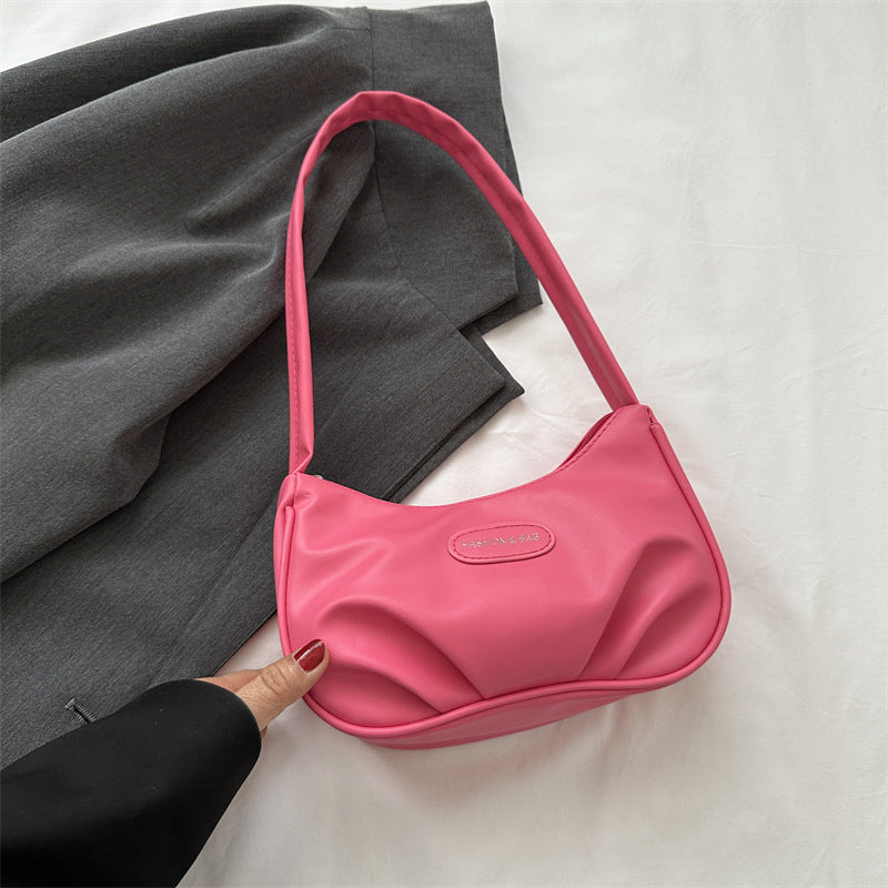 Women's Underarm Summer Baguette Trendy Fashion Moon Shoulder Bags